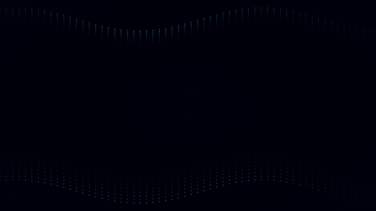 Abstract Digital Wave Animation with Glowing Blue Particles