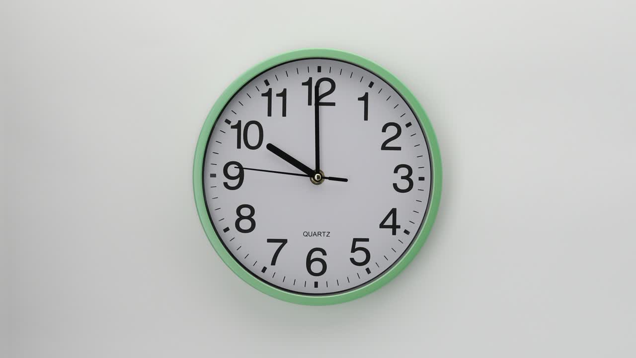 Quartz wall clock on a white background. One of the wall clock series.