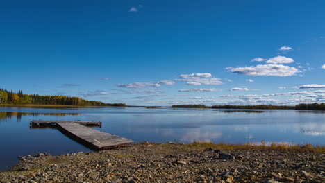 timelapse of matagami lake in baie james quebec