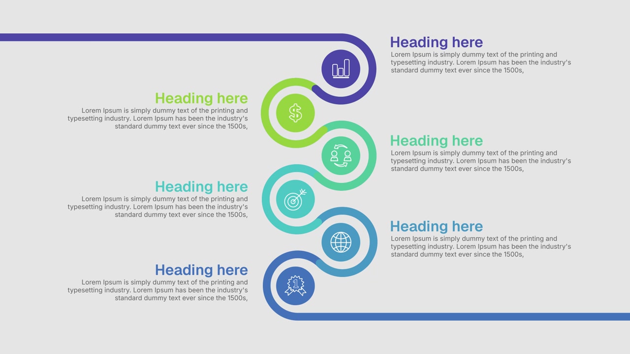 Modelli di infografiche lineari