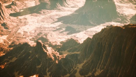 an aerial drone shot of the red rocks canyon