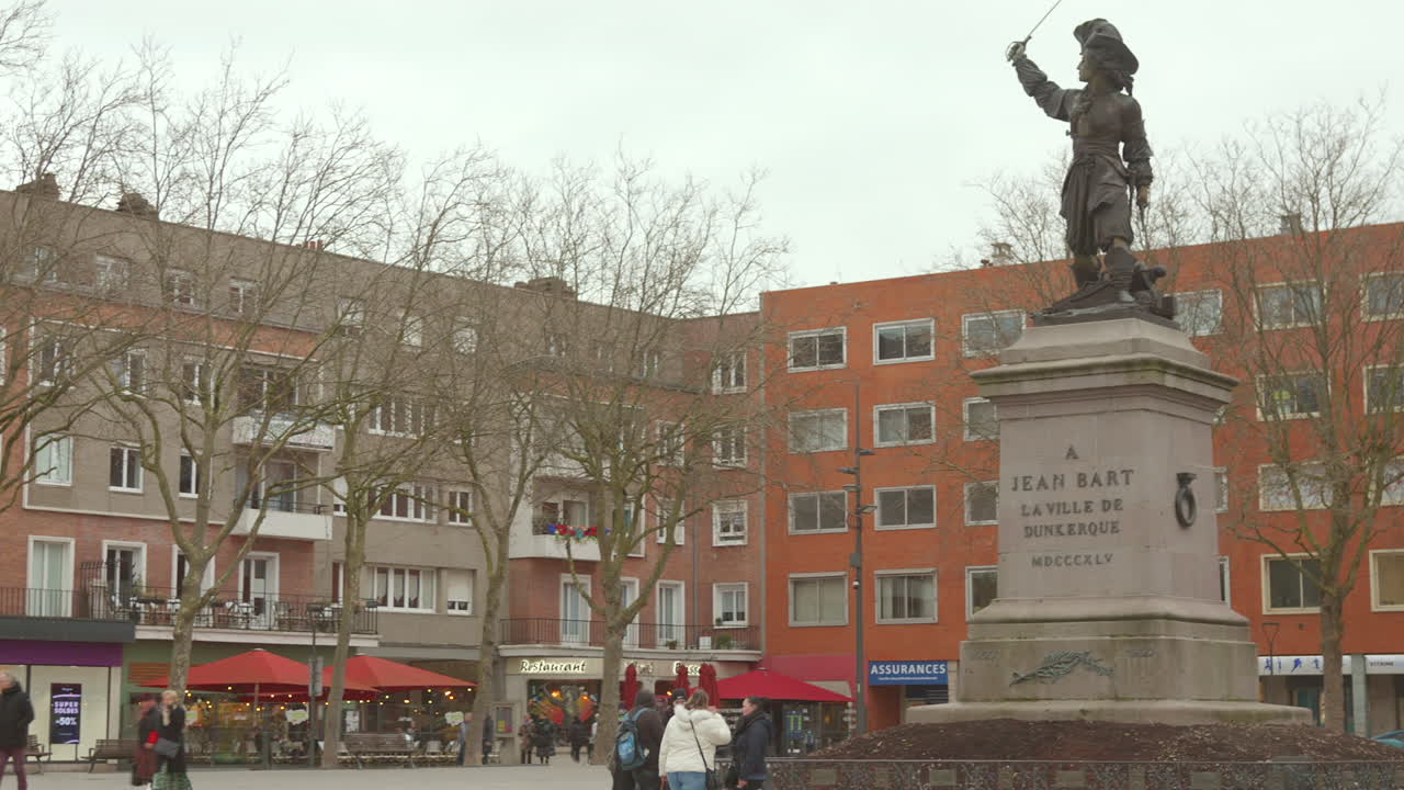 Statue of Jean Bart in Dunkirk, France