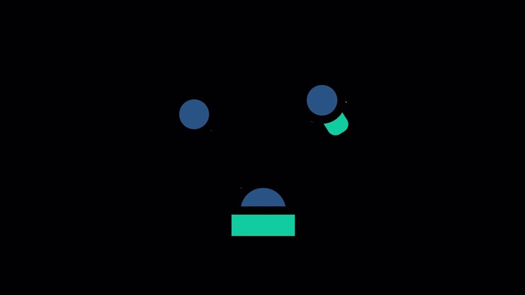 Minimalist Abstract Animation of Moving Geometric Shapes