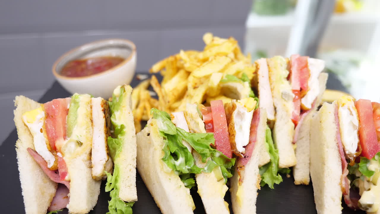Club Sandwich with Fries