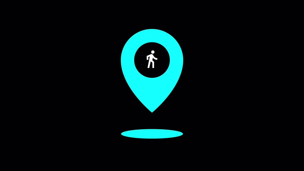 Walking Direction Location Pin Animation