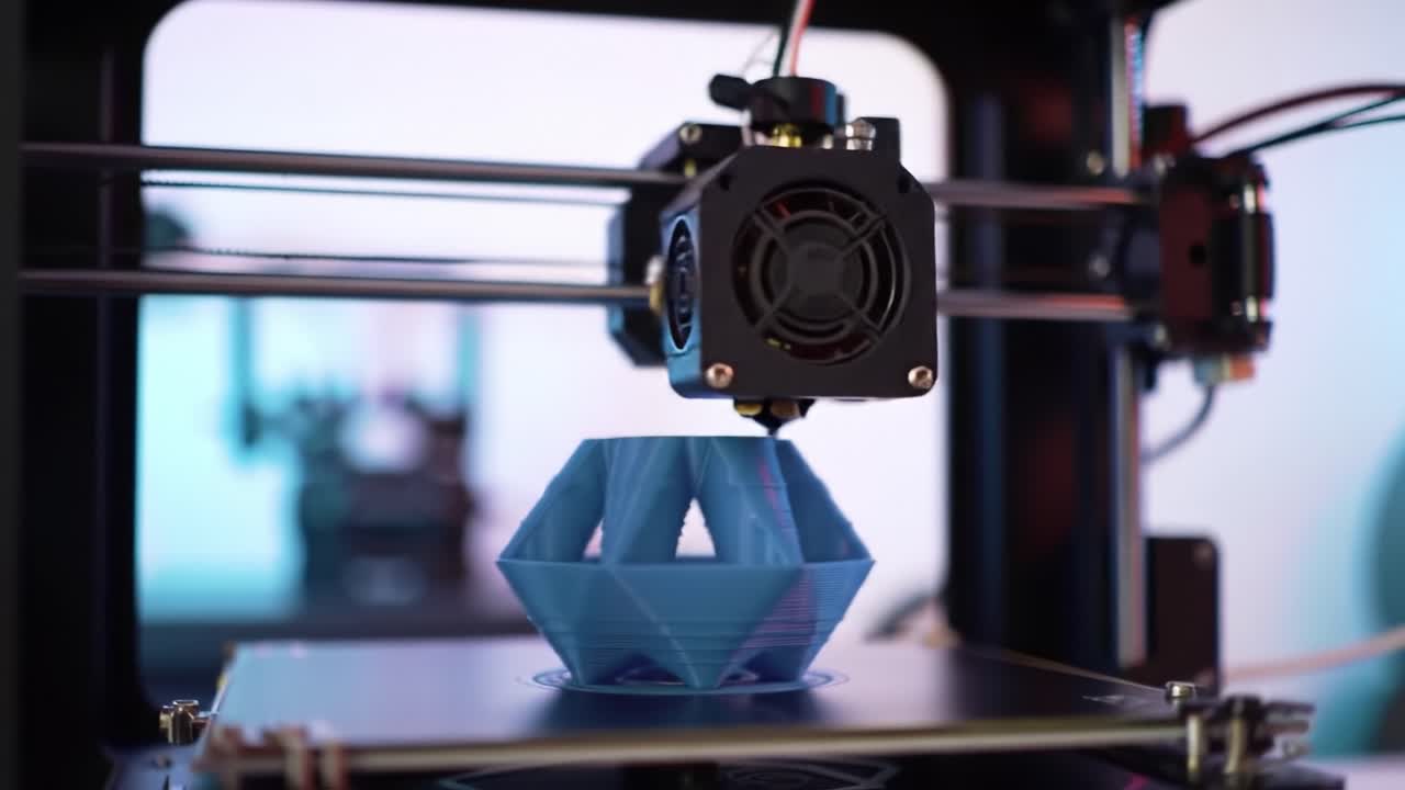 Captivating Progress of an Intricate 3D Print: A Focus on Layer Development in a Modern 3D Printer Capturing a Unique Geometric Design