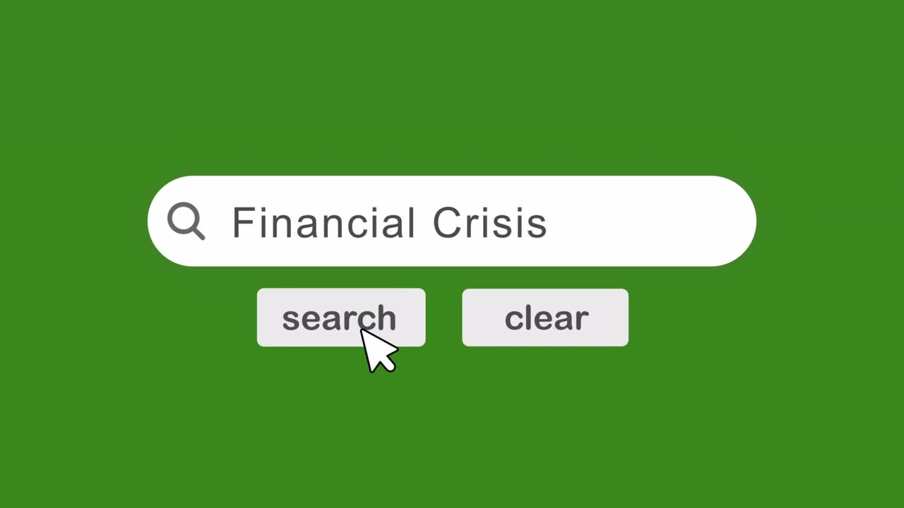 financial crisis - search bar concept