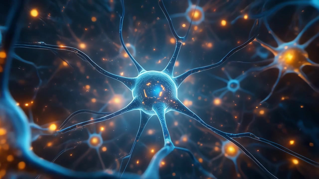 Neural Network Connections Firing in Human Brain