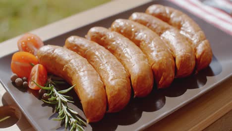 smoked sausages and rosemary