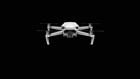 a sleek drone animation with fluid movements against a black background, emphasizing precision and modern technology