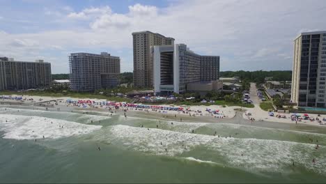 vuelo de drones sobre el océano en myrtle beach sc