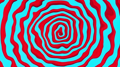 espiral abstracta en rojo y azul