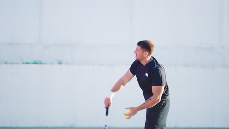 man playing tennis