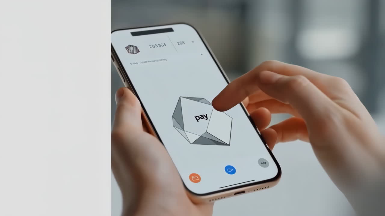 A person using a smartphone to make a digital payment