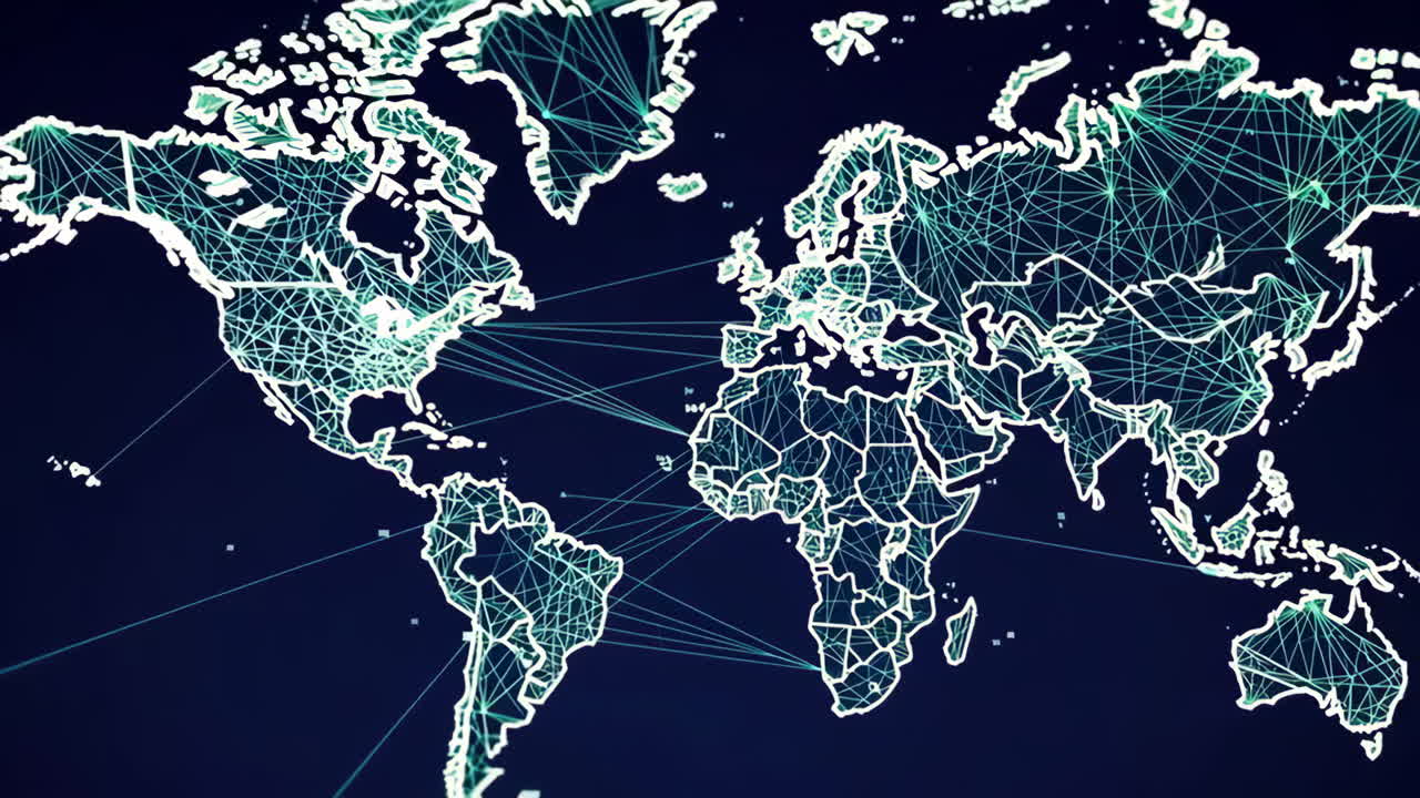 mapa de la red global