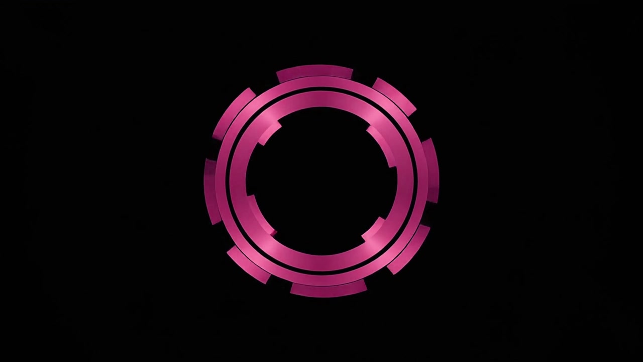 Abstract Pink Circular Geometric Motion Graphics