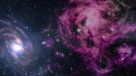 4k nubes de nebulosas y galaxias residen en el universo