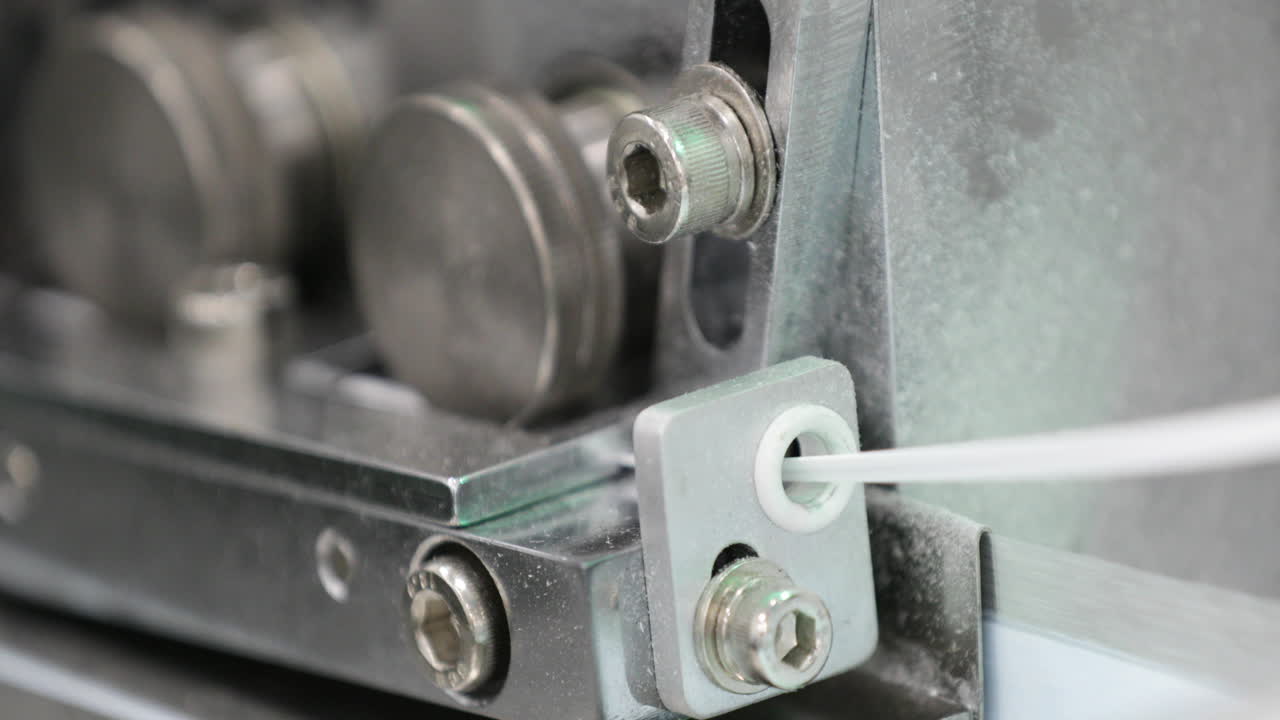 마스크 제조 기계 생산 라인에서 의료용 마스크용 코 클립 절단