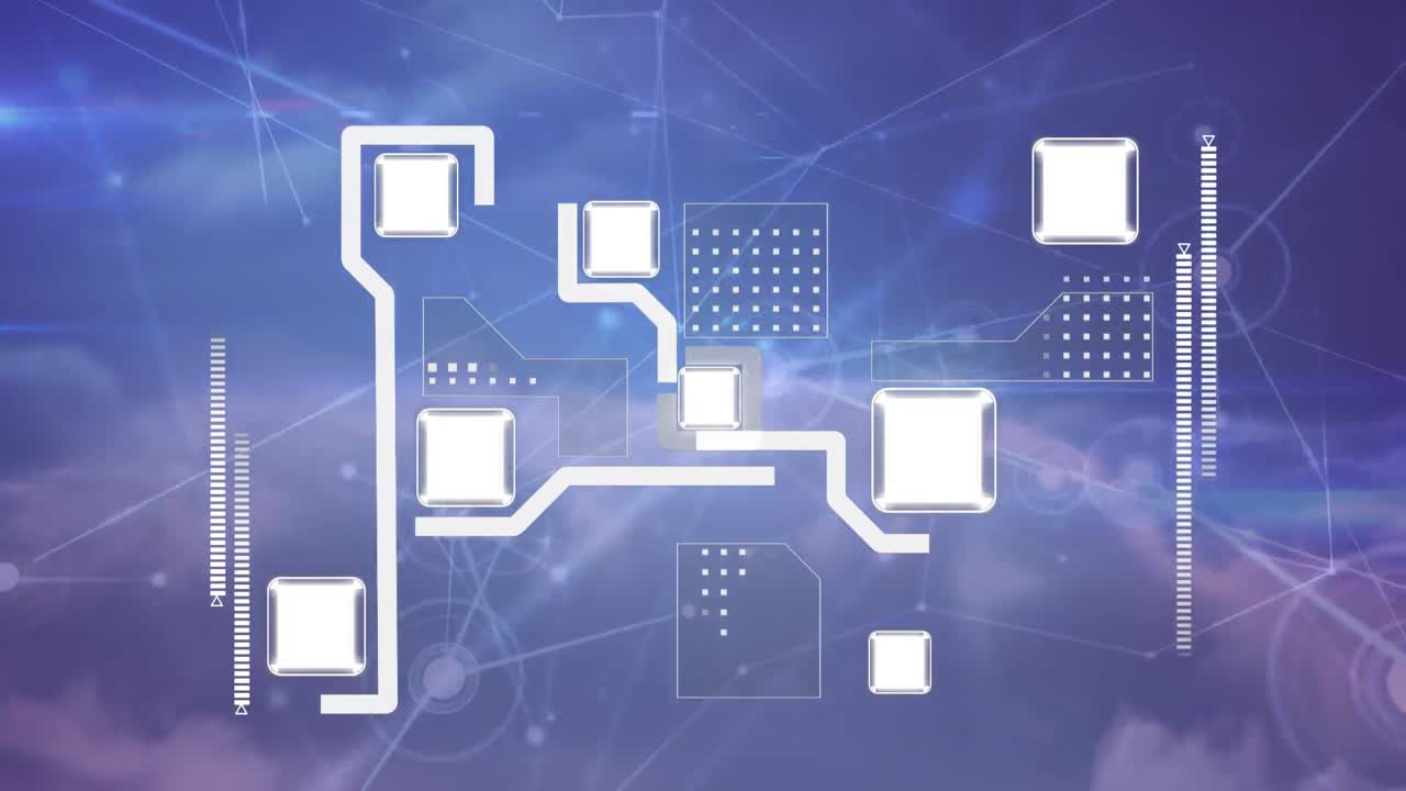 하늘을 가로지르는 연결 네트워크의 활성화