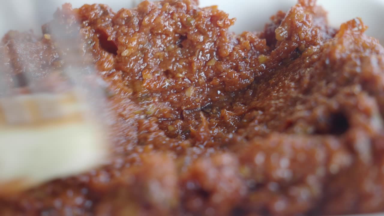 Close-up of a flavorful sauce