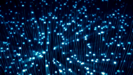 animación abstracta sin costuras fibras ópticas de distribución de la señal de luz