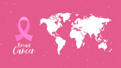 letras de cáncer de mama con el planeta del mundo