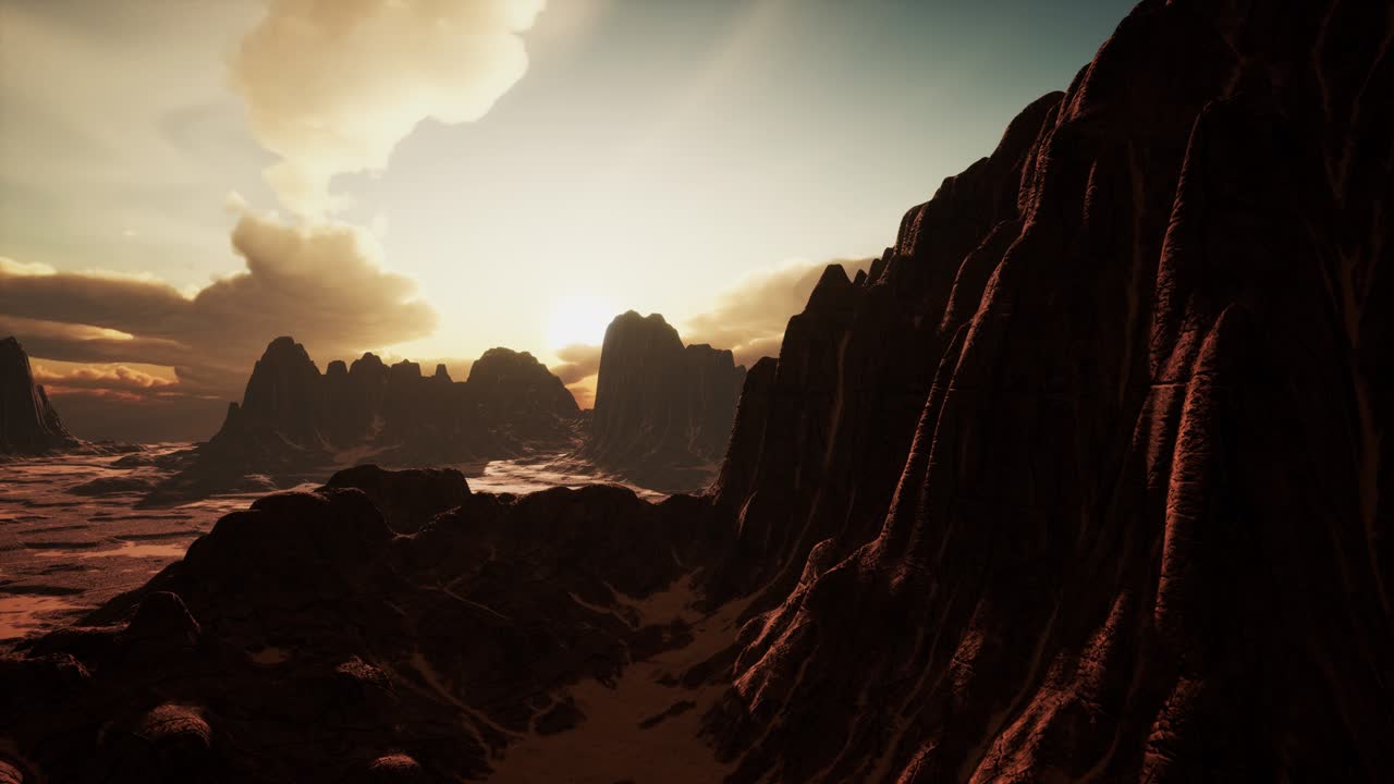 increíbles formaciones de piedra arenisca en el famoso atardecer en el valle del monumento