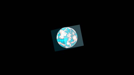 el núcleo del cubo energía líquido frío azul brillante y superficie de color océano caer lentamente hacia abajo fondo de movimiento abstracto