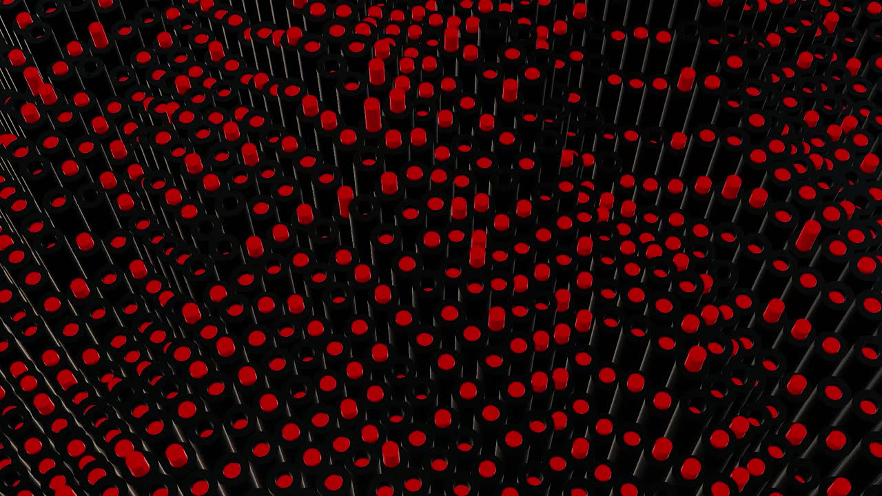 실린더와 원의 추상적인 기하학적 패턴