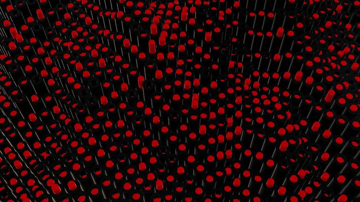 Abstract Geometric Pattern of Cylinders and Circles