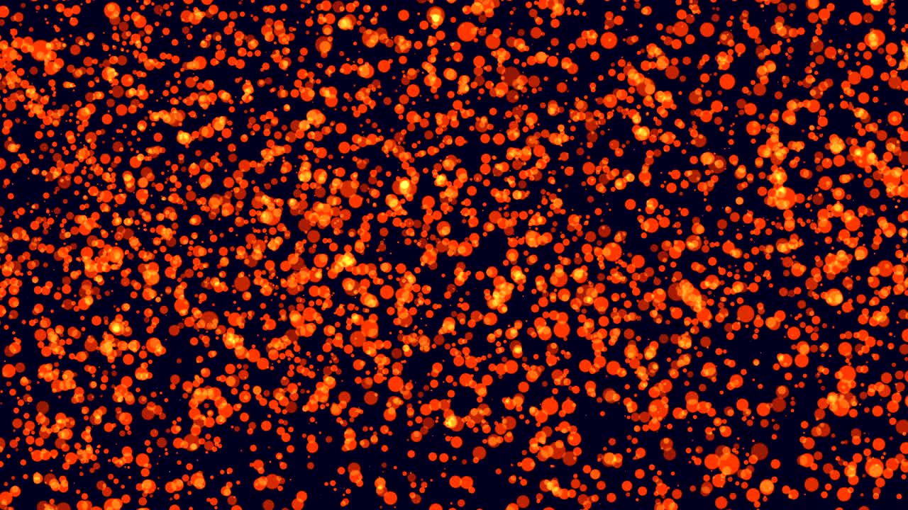 many flying fire bubbles. abstract background