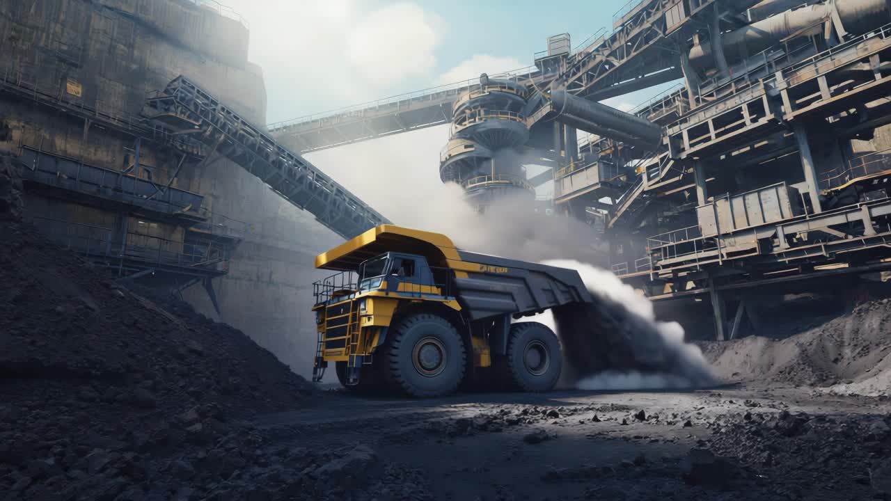 Mining Industry with Heavy Equipment