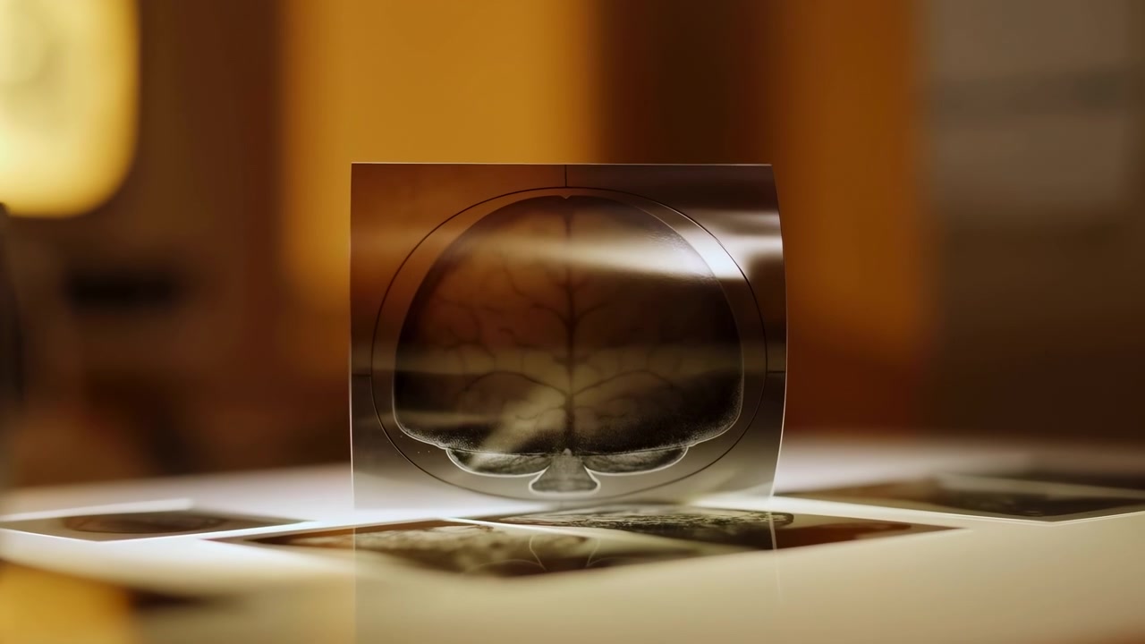 Small clear glass object centered on a table, shown in soft warm indoor lighting with a blurred background and shallow depth of field, creating a calm