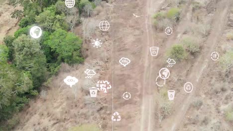 Drones-Volando-En-Granjas-En-Las-Laderas-Del-Kilimanjaro---Granjas-Verdes-De-Kenia,-Asentamientos-Pobres-En-África-Plantación-Agronómica-Aérea