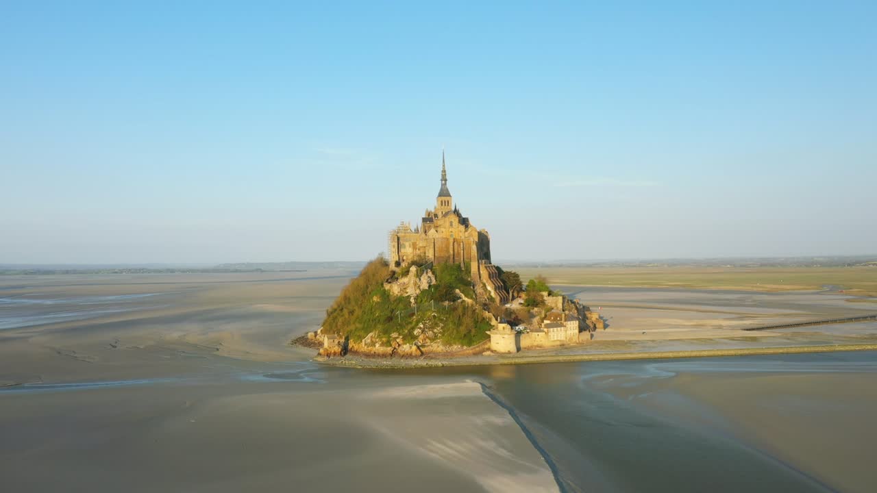 봄에 은 날에 유럽의 몬트 세인트 미 주변의 노르망디 시골, 프랑스, 노르만디, 만체.