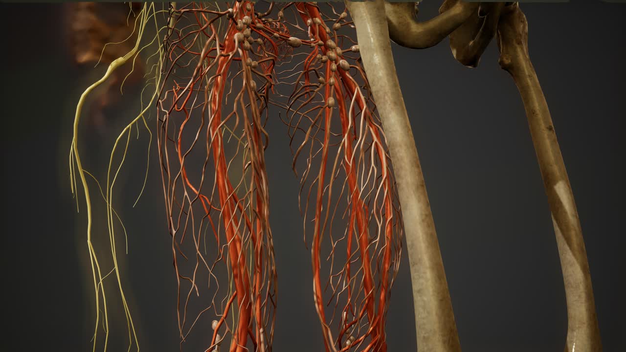 애니메이션 3d 인간 해부학 일러스트레이션