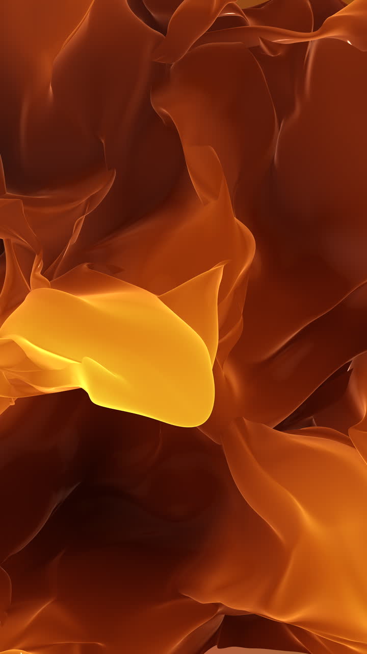 Warm golden fabrics flow calmly in a soft breeze, creating a bright abstract background