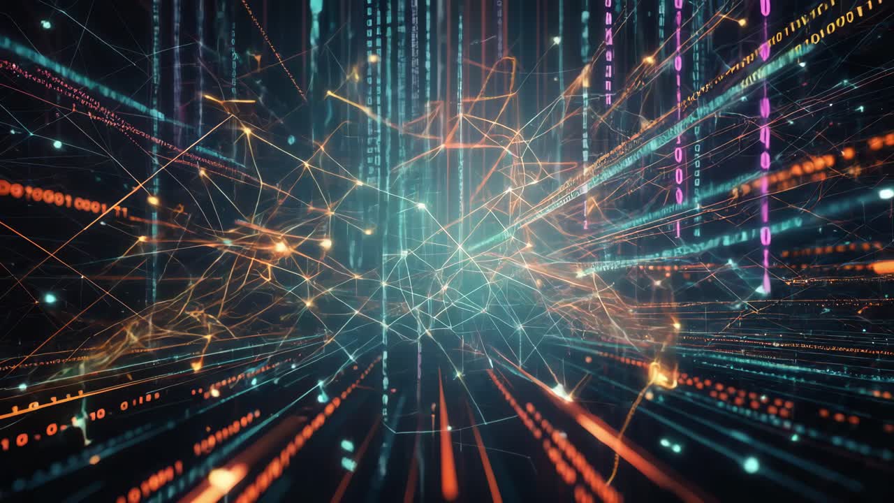 Abstract Digital Network Visualization