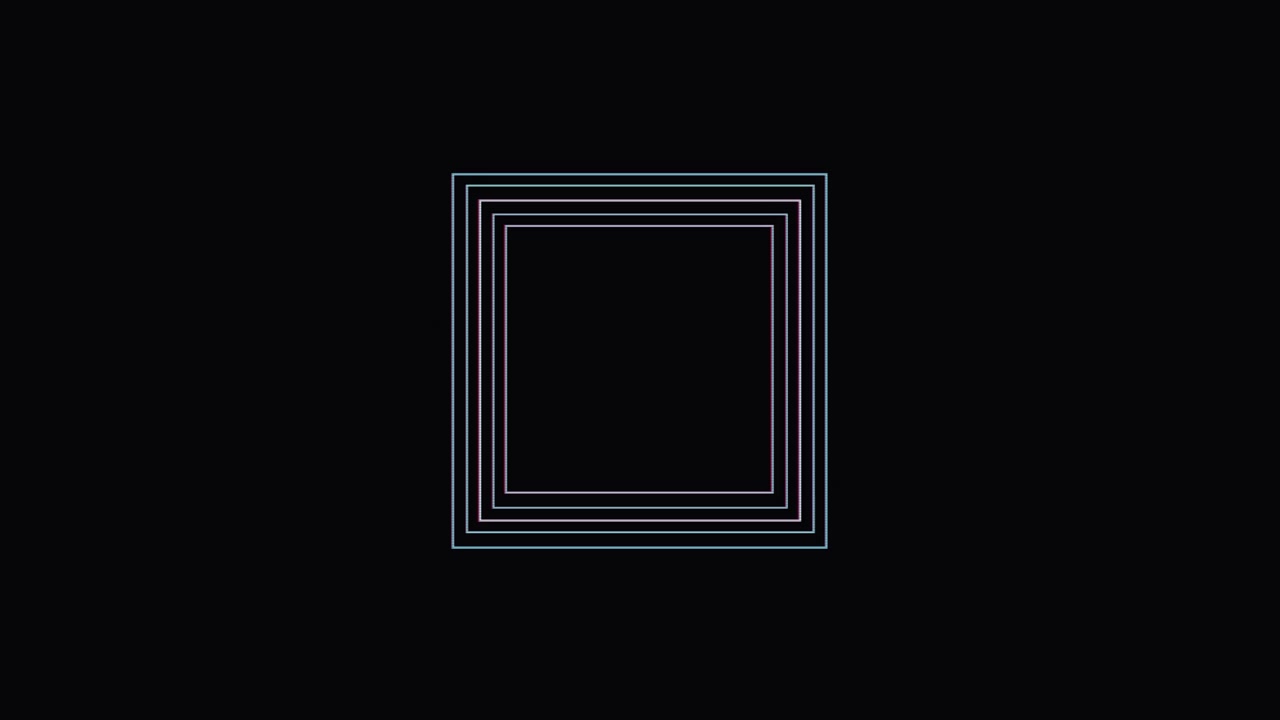 Abstract Digital Glitch Animation with Concentric Squares