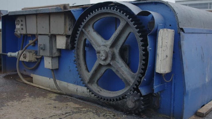 Heavy duty machine wheels turning