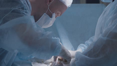 surgical procedure in an operating room