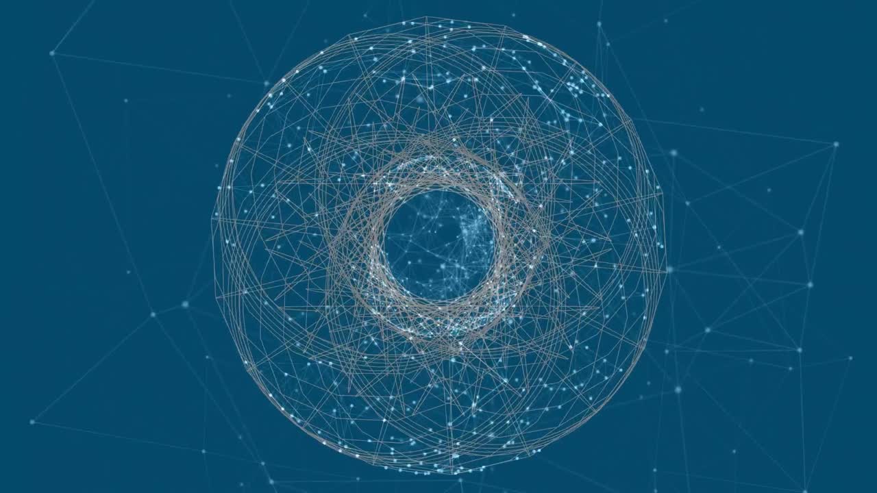 animación del globo con una red de conexiones