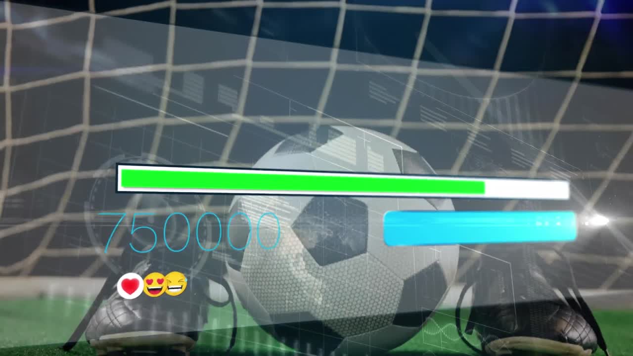 animación del procesamiento de datos sobre el fútbol