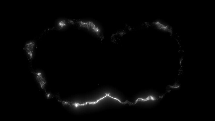 Un effetto di luce vorticoso presenta raggi luminosi che danzano con grazia in un movimento circolare, creando un bagliore ipnotico ed etereo che cattura lo sguardo ed evoca un senso di meraviglia.