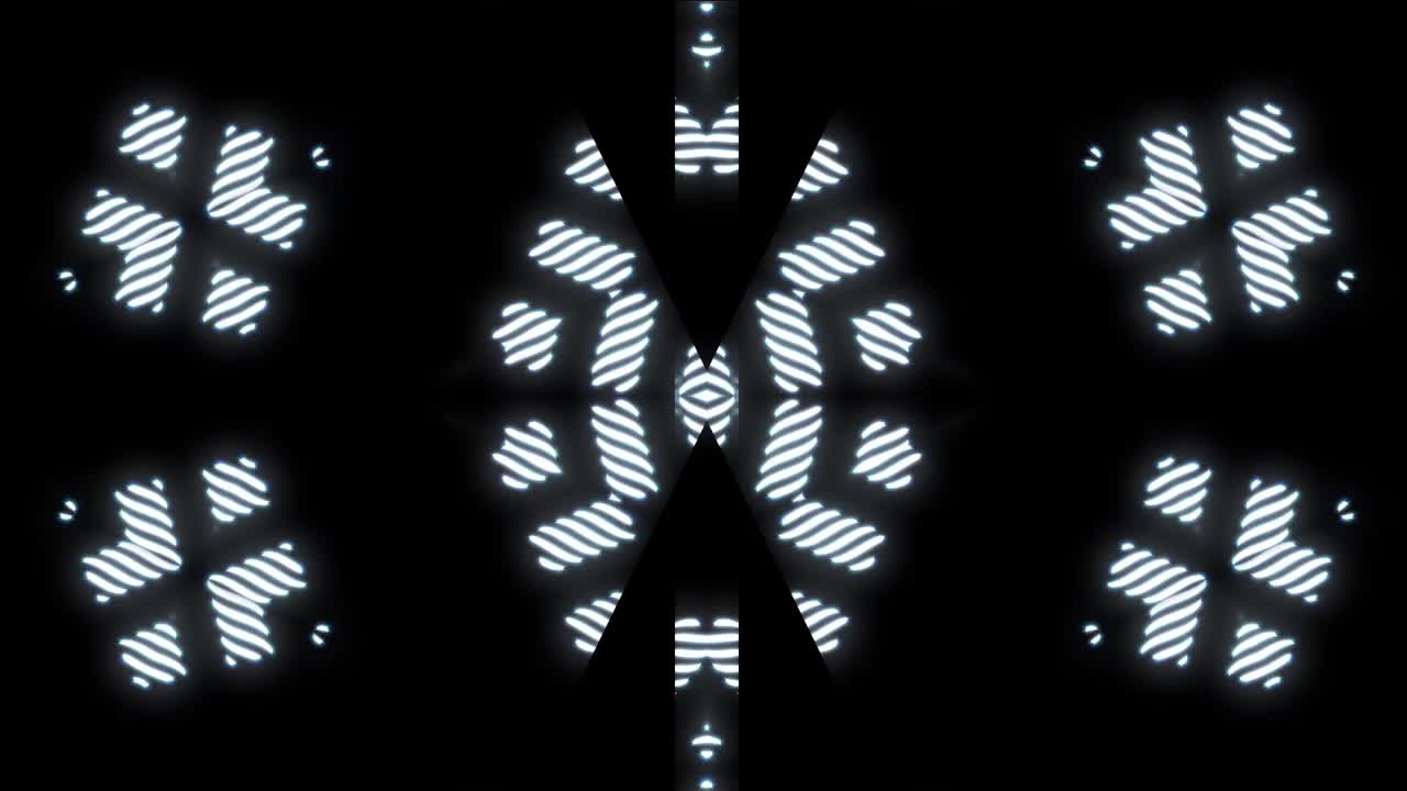 Abstract Geometric Light Show Pattern