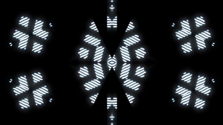Abstract Geometric Light Show Pattern