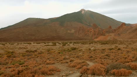 landscape of mount teide on tenerife in canary islands, spain. wide shot