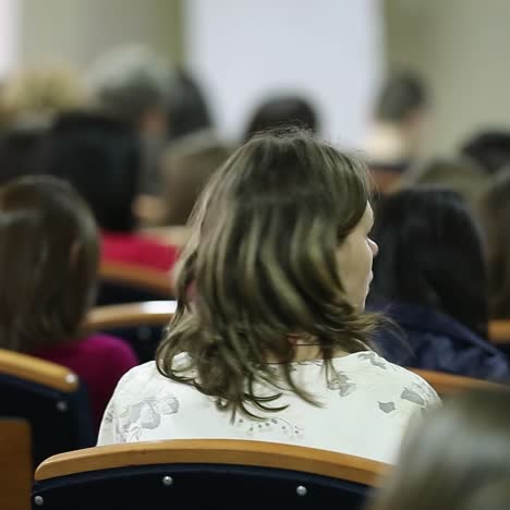 students listening the lecture