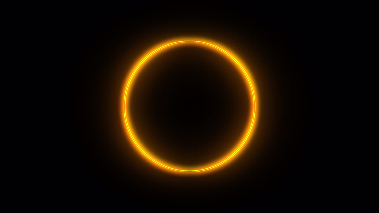 anillo de oro doble pulsante brillante animado para la idea del logotipo en forma circular