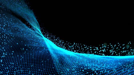 flujo de partículas de ondas digitales de alta tecnología abstracto entorno del ciberespacio fondo